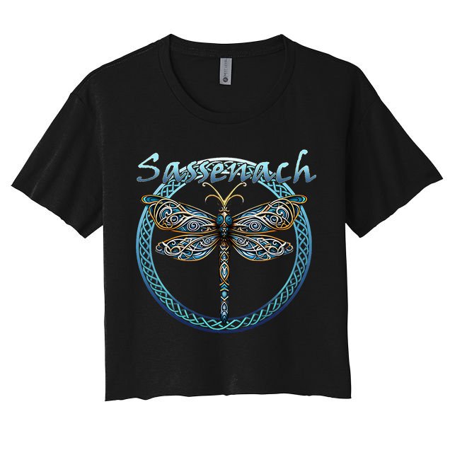 Sassenach Gaelic Dragonfly Scottish Outlander Crop Top