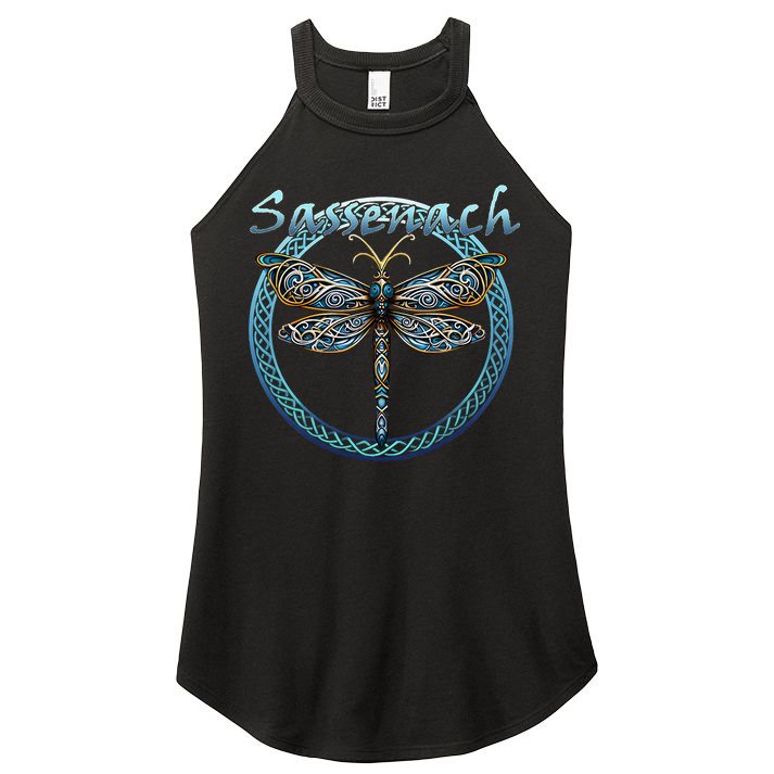 Sassenach Gaelic Dragonfly Scottish Outlander Women's Perfect Tri Rocker Tank