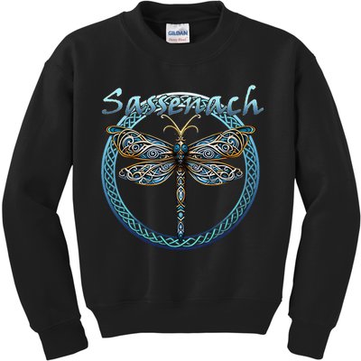 Sassenach Gaelic Dragonfly Scottish Outlander Kids Sweatshirt