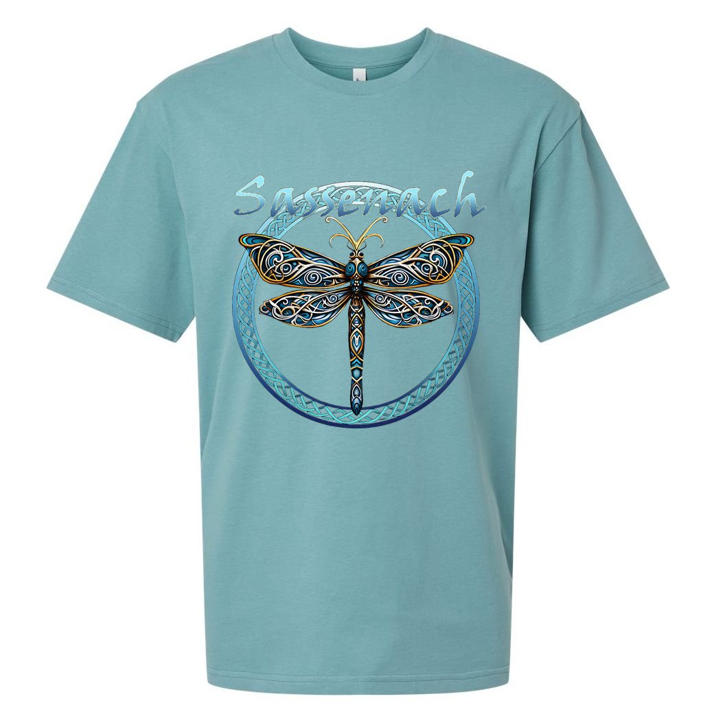 Sassenach Gaelic Dragonfly Scottish Outlander Sueded Cloud Jersey T-Shirt