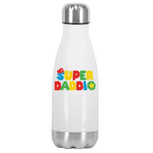 Super Gamer Dad Unleashed: Celebrating Fatherly Powers Stainless Steel Insulated Water Bottle