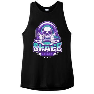 Space Galaxy Design Skull Astronaut Skull Lover Space Tourism Ladies PosiCharge Tri-Blend Wicking Tank