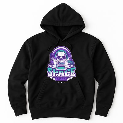 Space Galaxy Design Skull Astronaut Skull Lover Space Tourism Hoodie