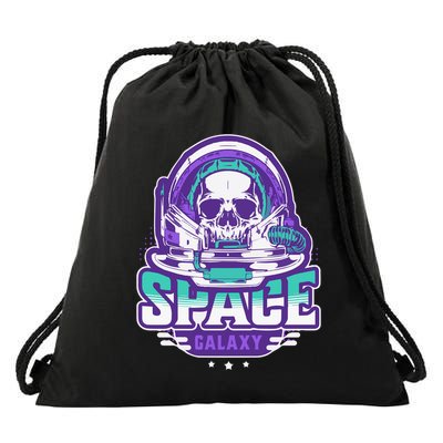 Space Galaxy Design Skull Astronaut Skull Lover Space Tourism Drawstring Bag