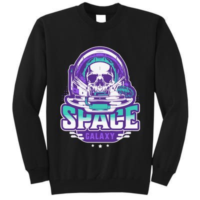Space Galaxy Design Skull Astronaut Skull Lover Space Tourism Tall Sweatshirt