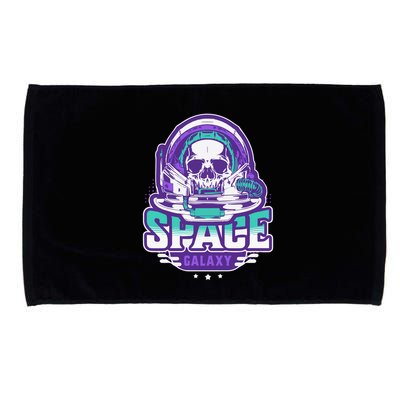 Space Galaxy Design Skull Astronaut Skull Lover Space Tourism Microfiber Hand Towel