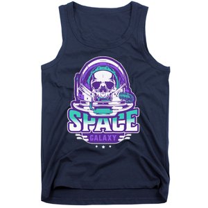 Space Galaxy Design Skull Astronaut Skull Lover Space Tourism Tank Top