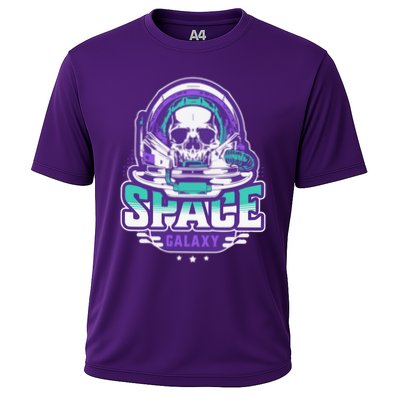 Space Galaxy Design Skull Astronaut Skull Lover Space Tourism Performance Shirt