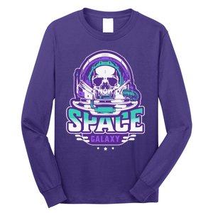 Space Galaxy Design Skull Astronaut Skull Lover Space Tourism Long Sleeve Shirt