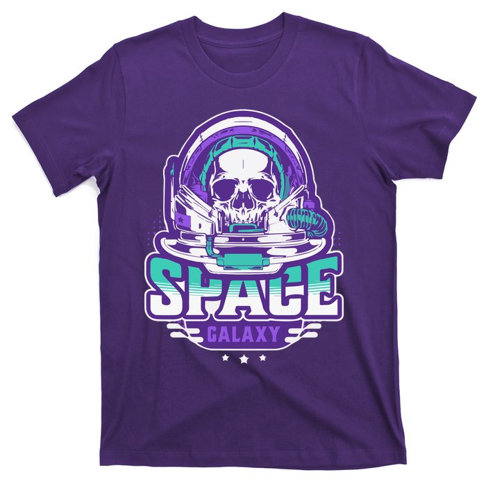 Space Galaxy Design Skull Astronaut Skull Lover Space Tourism T-Shirt