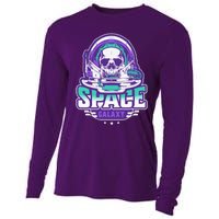 Space Galaxy Design Skull Astronaut Skull Lover Space Tourism Cooling Performance Long Sleeve Crew