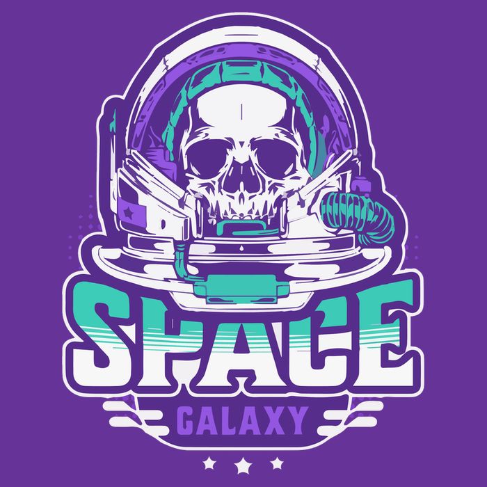 Space Galaxy Design Skull Astronaut Skull Lover Space Tourism Cooling Performance Long Sleeve Crew