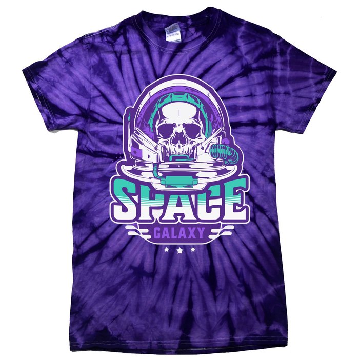 Space Galaxy Design Skull Astronaut Skull Lover Space Tourism Tie-Dye T-Shirt