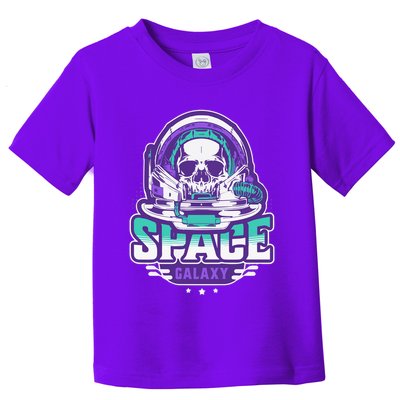 Space Galaxy Design Skull Astronaut Skull Lover Space Tourism Toddler T-Shirt