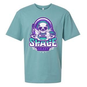 Space Galaxy Design Skull Astronaut Skull Lover Space Tourism Sueded Cloud Jersey T-Shirt