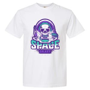 Space Galaxy Design Skull Astronaut Skull Lover Space Tourism Garment-Dyed Heavyweight T-Shirt