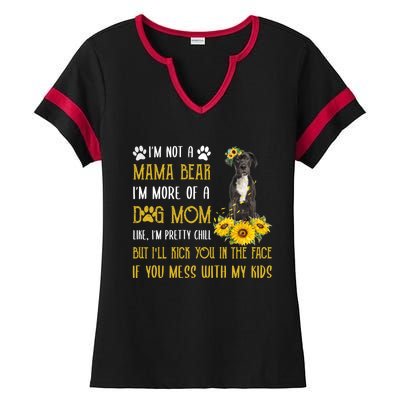 Sunflower Great Dane Mom Mothers Day Dog Mom Funny Gift Ladies Halftime Notch Neck Tee