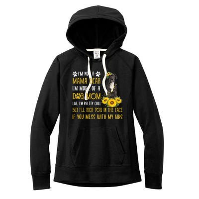 Sunflower Great Dane Mom Mothers Day Dog Mom Funny Gift Women's Fleece Hoodie