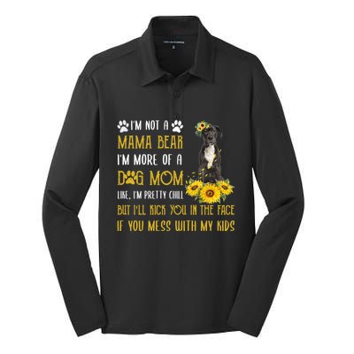 Sunflower Great Dane Mom Mothers Day Dog Mom Funny Gift Silk Touch Performance Long Sleeve Polo