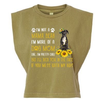 Sunflower Great Dane Mom Mothers Day Dog Mom Funny Gift Garment-Dyed Women's Muscle Tee