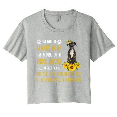 Sunflower Great Dane Mom Mothers Day Dog Mom Funny Gift Women's Crop Top Tee