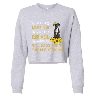 Sunflower Great Dane Mom Mothers Day Dog Mom Funny Gift Cropped Pullover Crew