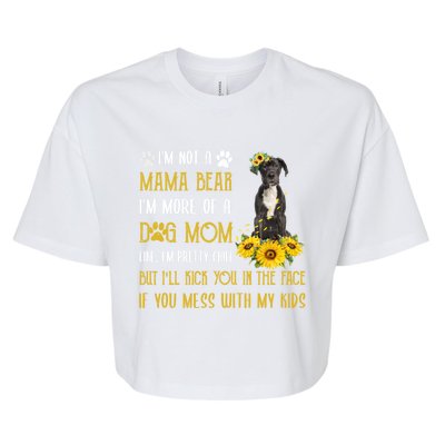 Sunflower Great Dane Mom Mothers Day Dog Mom Funny Gift Bella+Canvas Jersey Crop Tee