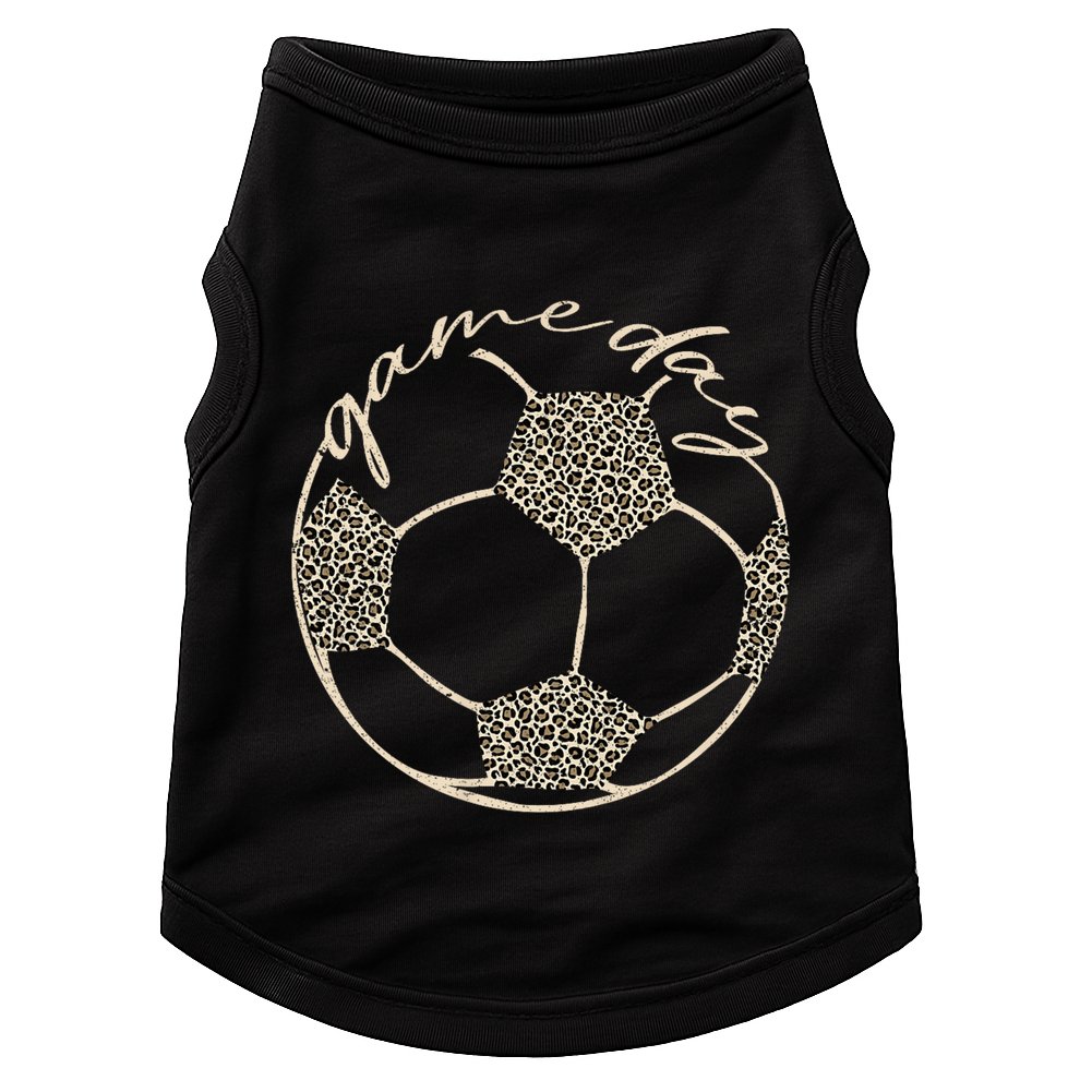 Soccer Game Day Women Leopard Cheetah Print Soccer Fan Doggie Tank
