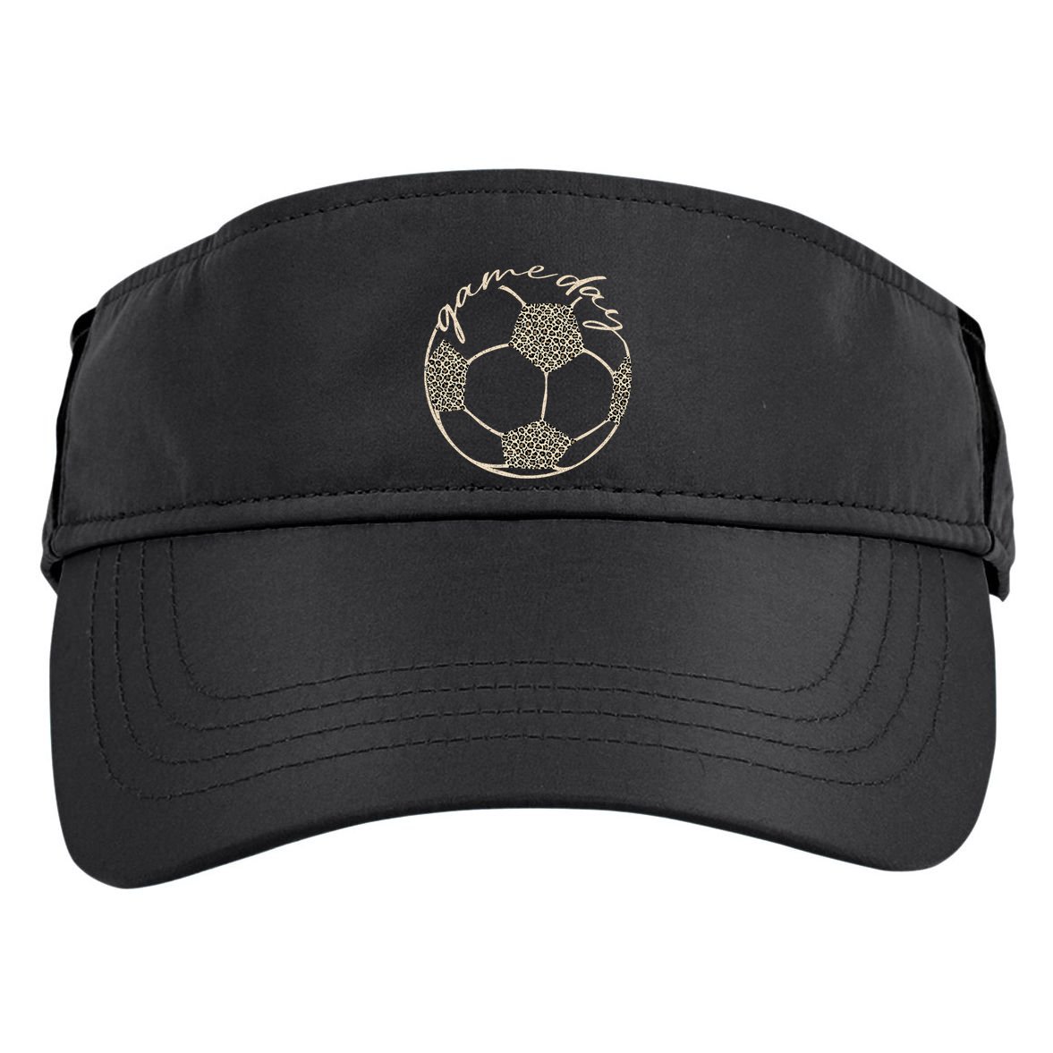Soccer Game Day Women Leopard Cheetah Print Soccer Fan Adult Drive Performance Visor