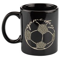 Soccer Game Day Women Leopard Cheetah Print Soccer Fan 11oz C Handle Ceramic Mug