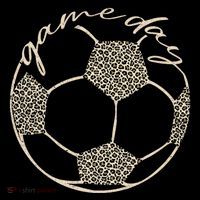 Soccer Game Day Women Leopard Cheetah Print Soccer Fan Women's V-Neck T-Shirt