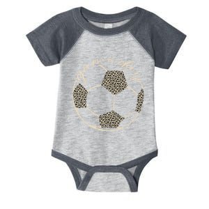 Soccer Game Day Women Leopard Cheetah Print Soccer Fan Infant Baby Jersey Bodysuit