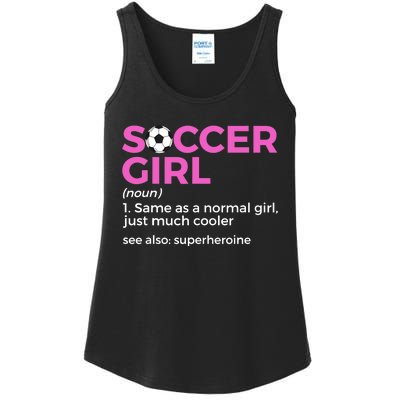 Soccer Girl Definition Ladies Essential Tank