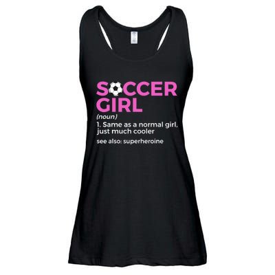 Soccer Girl Definition Ladies Essential Flowy Tank