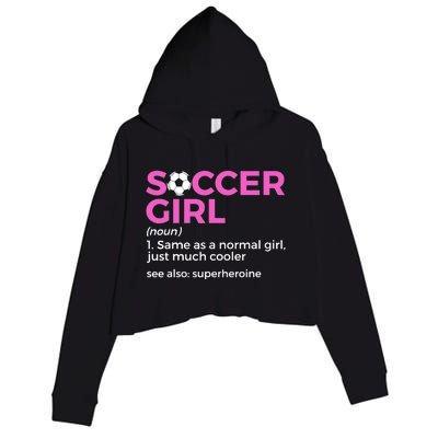 Soccer Girl Definition Crop Fleece Hoodie