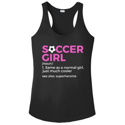 Soccer Girl Definition Ladies PosiCharge Competitor Racerback Tank