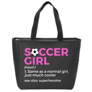 Soccer Girl Definition Zip Tote Bag