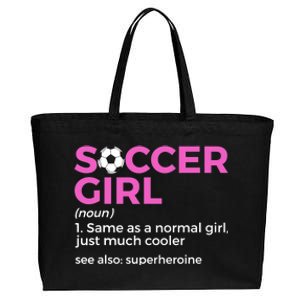 Soccer Girl Definition Cotton Canvas Jumbo Tote