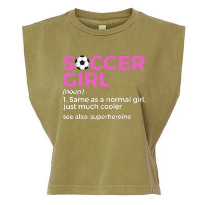 Soccer Girl Definition Garment-Dyed Women's Muscle Tee