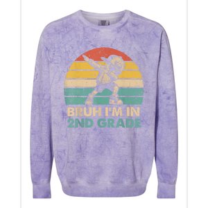 Second Grade Dabbing Boy Bruh IM In 2nd Grade Students Colorblast Crewneck Sweatshirt