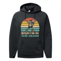 Second Grade Dabbing Boy Bruh IM In 2nd Grade Students Performance Fleece Hoodie