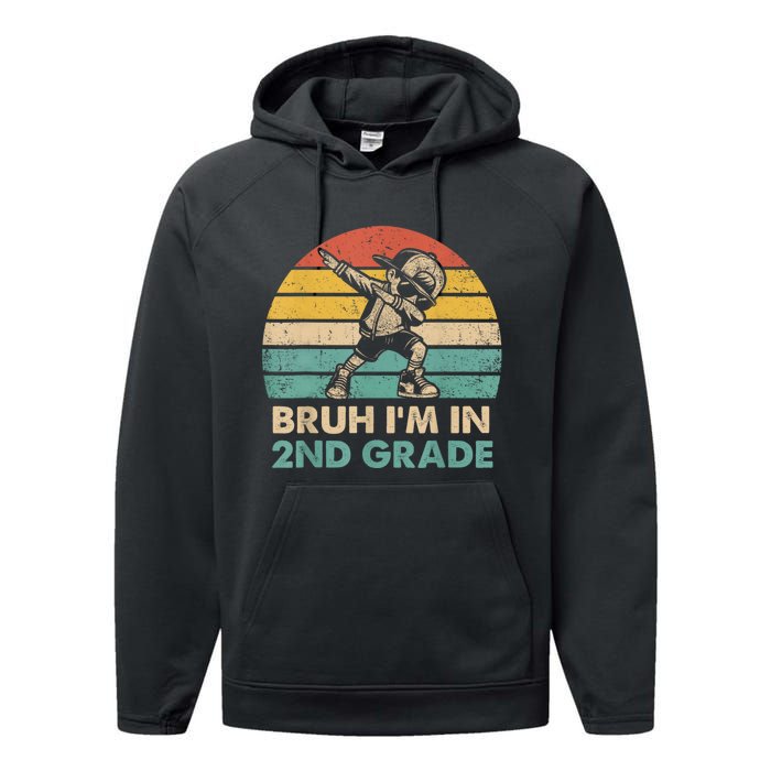 Second Grade Dabbing Boy Bruh IM In 2nd Grade Students Performance Fleece Hoodie