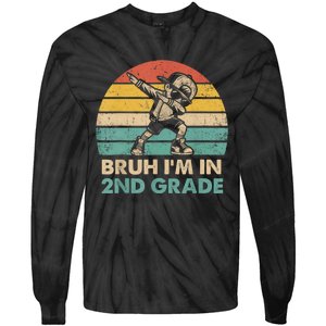 Second Grade Dabbing Boy Bruh IM In 2nd Grade Students Tie-Dye Long Sleeve Shirt