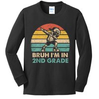 Second Grade Dabbing Boy Bruh IM In 2nd Grade Students Kids Long Sleeve Shirt