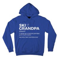 Ski Grandpa Definition Best Grandpa Ever Funny Skiing Gift Hoodie