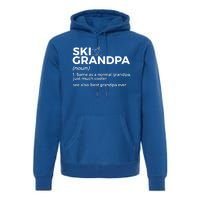 Ski Grandpa Definition Best Grandpa Ever Funny Skiing Gift Premium Hoodie