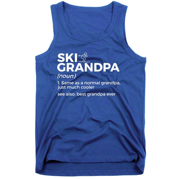 Ski Grandpa Definition Best Grandpa Ever Funny Skiing Gift Tank Top