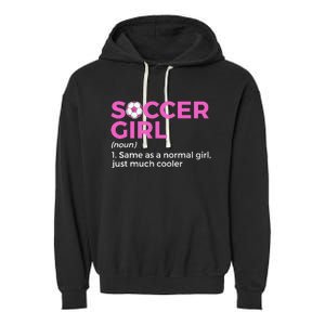 Soccer Girl Definition Garment-Dyed Fleece Hoodie