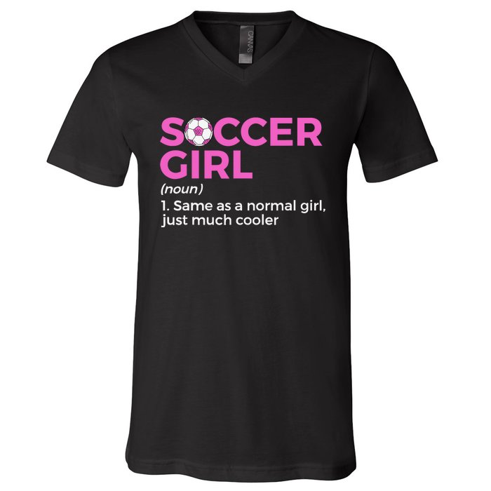 Soccer Girl Definition V-Neck T-Shirt