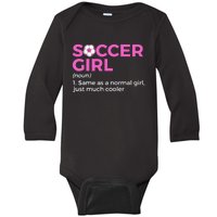 Soccer Girl Definition Baby Long Sleeve Bodysuit